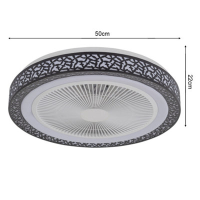 LED 5 Blades Dimmable Ceiling Fan Light