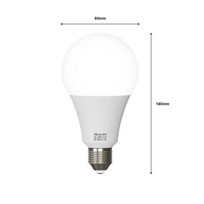 LED A60 E27 18W Edison Warm White 2700K 1506lmn Screw Non-Dimmable ...
