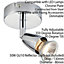 LED Adjustable Ceiling Spotlight Chrome Plate Single GU10 Dimmable Downlight