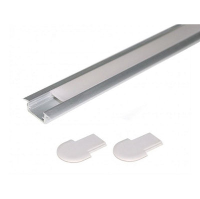 Led Aluminium Profile Recessed 1m For Led Strip Light With Opal Cover