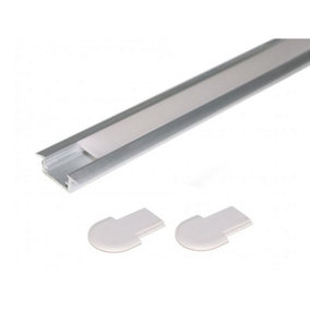 Led Aluminium Profile Recessed 1m For Led Strip Light With Opal Cover