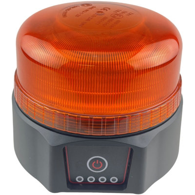 LED Amber Flashing Rechargable Light Beacon Magnetic 12v/24v