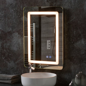 LED Bathroom mirror 50(w) x 70cm(h) Dimmable with Anti-fog