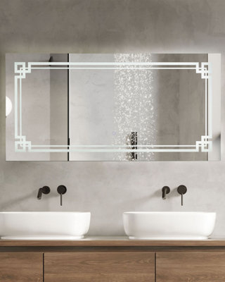 LED Bathroom Mirror AVRANCHES 120 cm 60 cm Silver