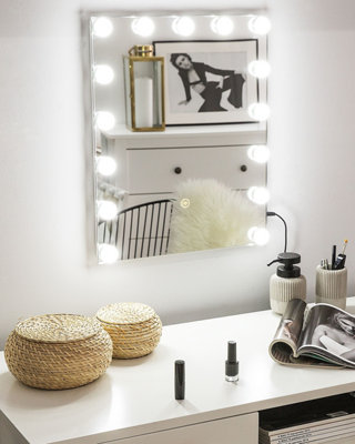 LED Bathroom Mirror LUCENAY 40 cm 50 cm Silver