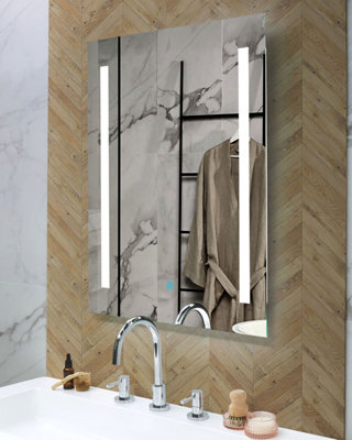 LED Bathroom Mirror MARTINET 60 cm 80 cm Silver