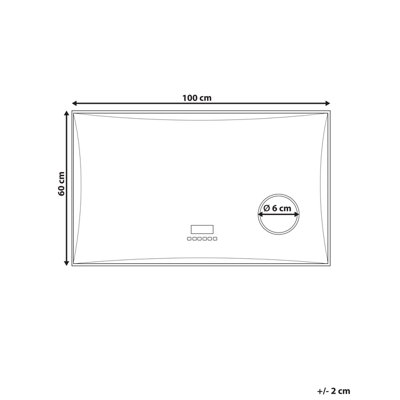 LED Bathroom Mirror ONLAY 100 cm 60 cm Silver