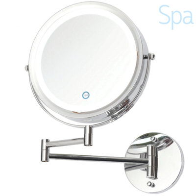 LED Bathroom Mirror - Wall Mounted & Adjustable with 17 Integrated LEDs