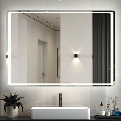 Led bathroom mirror on sale motion sensor