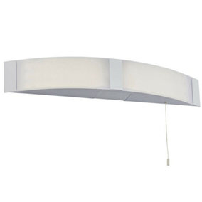 LED Bathroom Wall Light 2x 6W Cool White IP44 Modern Curved Over Mirror Lamp
