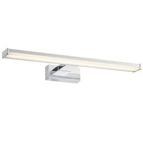 LED Bathroom Wall Light 8W Cool White IP44 Chrome Over Cabinet Bar Strip Lamp