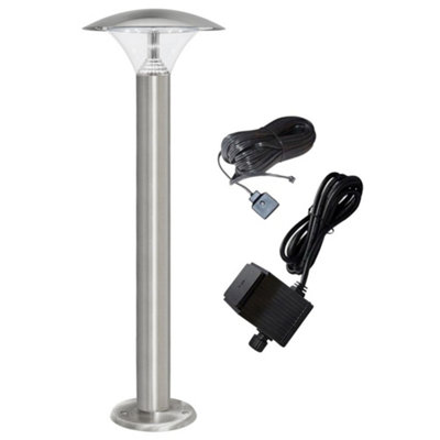 LED Bollard Modern Stainless Steel Garden Lamp Post Cool White Light ...