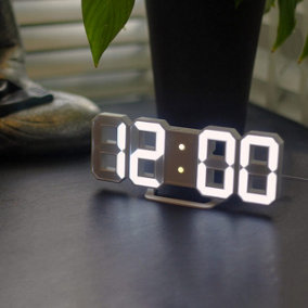 LED Borderless Digital Desk or Wall Clock