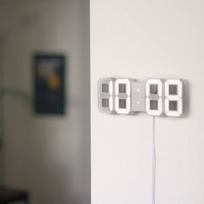 LED Borderless Digital Desk or Wall Clock