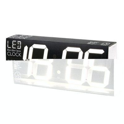 LED Borderless Digital Desk or Wall Clock - 3