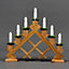 LED Candle Flameless Table Top Wooden Holder Engraved Merry Christmas White Battery Operated