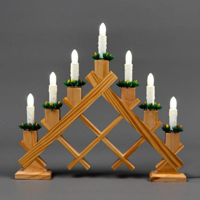 LED Candle Flameless Table Top Wooden Holder Engraved Merry Christmas White Battery Operated Price Comparisons | Compare The Build