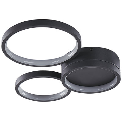 LED Ceiling Lamp AGNAT Metal Black
