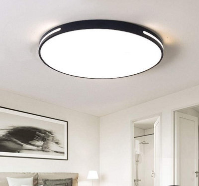 LED  Ceiling Light 18W Slim Flush Mount Ceiling Lamp Round Black