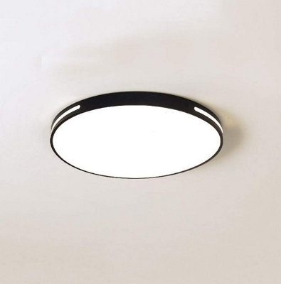 LED  Ceiling Light 18W Slim Flush Mount Ceiling Lamp Round Black