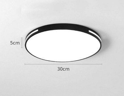 LED  Ceiling Light 18W Slim Flush Mount Ceiling Lamp Round Black