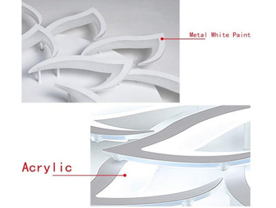 LED Ceiling Light 85 W Dimmable Ceiling Light with Remote Control White