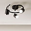 LED Ceiling Light Fitting 3 Way Pendant Ceiling Spotlight with Integrated LED in Black Finish options