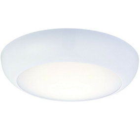LED Ceiling Light Microwave Sensor & Emergency 12W Cool White IP65 Bathroom