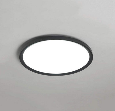 LED Ceiling Light Round Flush Mount Ceiling Light Black 38 cm