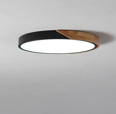LED Ceiling Light Round Light ChandelierCeiling Lamp 3 Color Lights Black