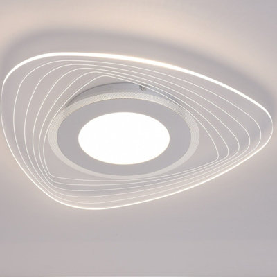 LED Ceiling Light, Triangular Acrylic Shade, Natural White (4000K), Non Dimmable