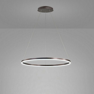LED Chandelier Light Ring Chandelier Black 60cm