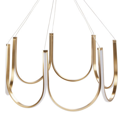LED Chandelier PERQUENO Metal Gold