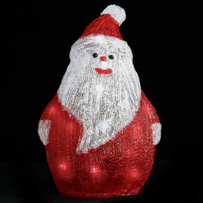 LED Christmas Acrylic Santa Figure Indoor and Outdoor 28cm - 3