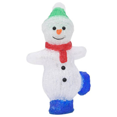 LED Christmas Acrylic Snowman Figure Indoor and Outdoor 30cm - 4