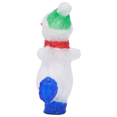 LED Christmas Acrylic Snowman Figure Indoor and Outdoor 30cm - 6