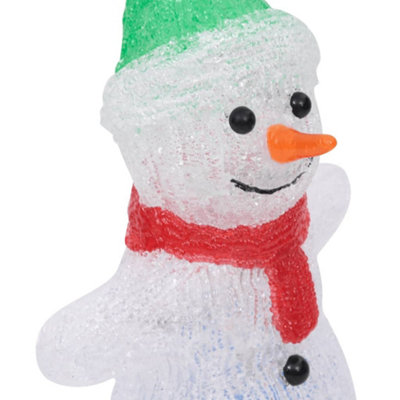 LED Christmas Acrylic Snowman Figure Indoor and Outdoor 30cm - 7