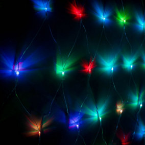 LED Christmas Net String Plug In Fairy Lights Multi-Coloured
