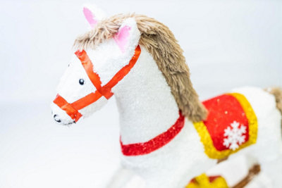 Outdoor christmas hot sale rocking horse