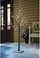 Led Christmas Snow Tree Decoration Indoor Outdoor Lights Winter Party Xmas Twig (12")