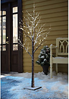 Led Christmas Snow Tree Decoration Indoor Outdoor Lights Winter Party Xmas Twig (24")