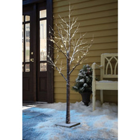 Led Christmas Snow Tree Decoration Indoor Outdoor Lights Winter Party Xmas Twig (24")