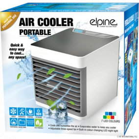 Led Colour Changing Portable Personal Air Conditioner Cooler Cools and Humidifies Summer Breeze