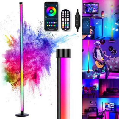LED Corner Floor Lamp RGB Smart Free Standing 120cm