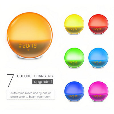 LED Electronic Clock Light Colorful Atmosphere Light