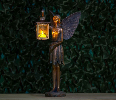 LED Fairy Garden Ornament with Lantern