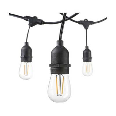 LED Filament Festoon String Light Kit 10.2m (inc 10x2W Filament LED Lamps) DIY at B&Q