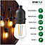 LED Filament Festoon String Light Kit 10.2m (inc 10x2W Filament LED Lamps)