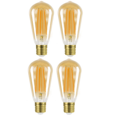 LED Filament Lamp - 5W Ultra Warm 1800K Dimmable Energy Saving Bulb 4 Pack