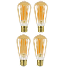 LED Filament Lamp - 5W Ultra Warm 1800K Dimmable Energy Saving Bulb 4 Pack